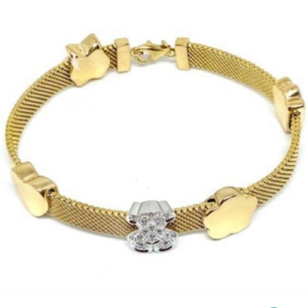 TOUS 18K Gold and Diamond Bracelet